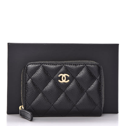 Chanel Caviar Quilted Zip Coin Purse Black 8 of 8