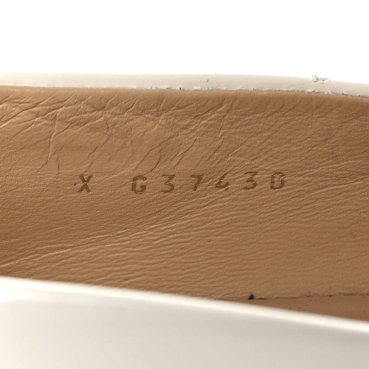 Shiny Calfskin Logo Loafers 41 White