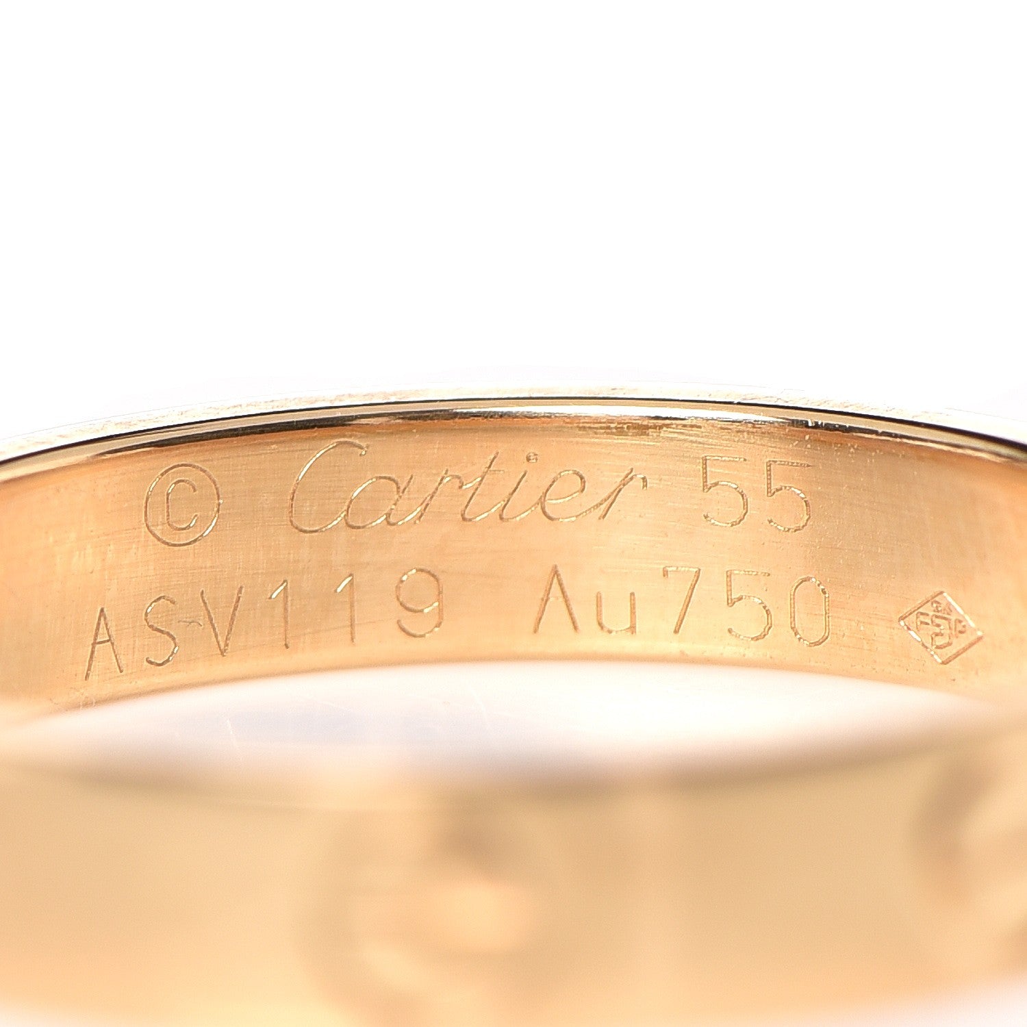 Cartier 18K Yellow Gold 3.5mm LOVE Wedding Band Ring 58 8.5 3 of 6