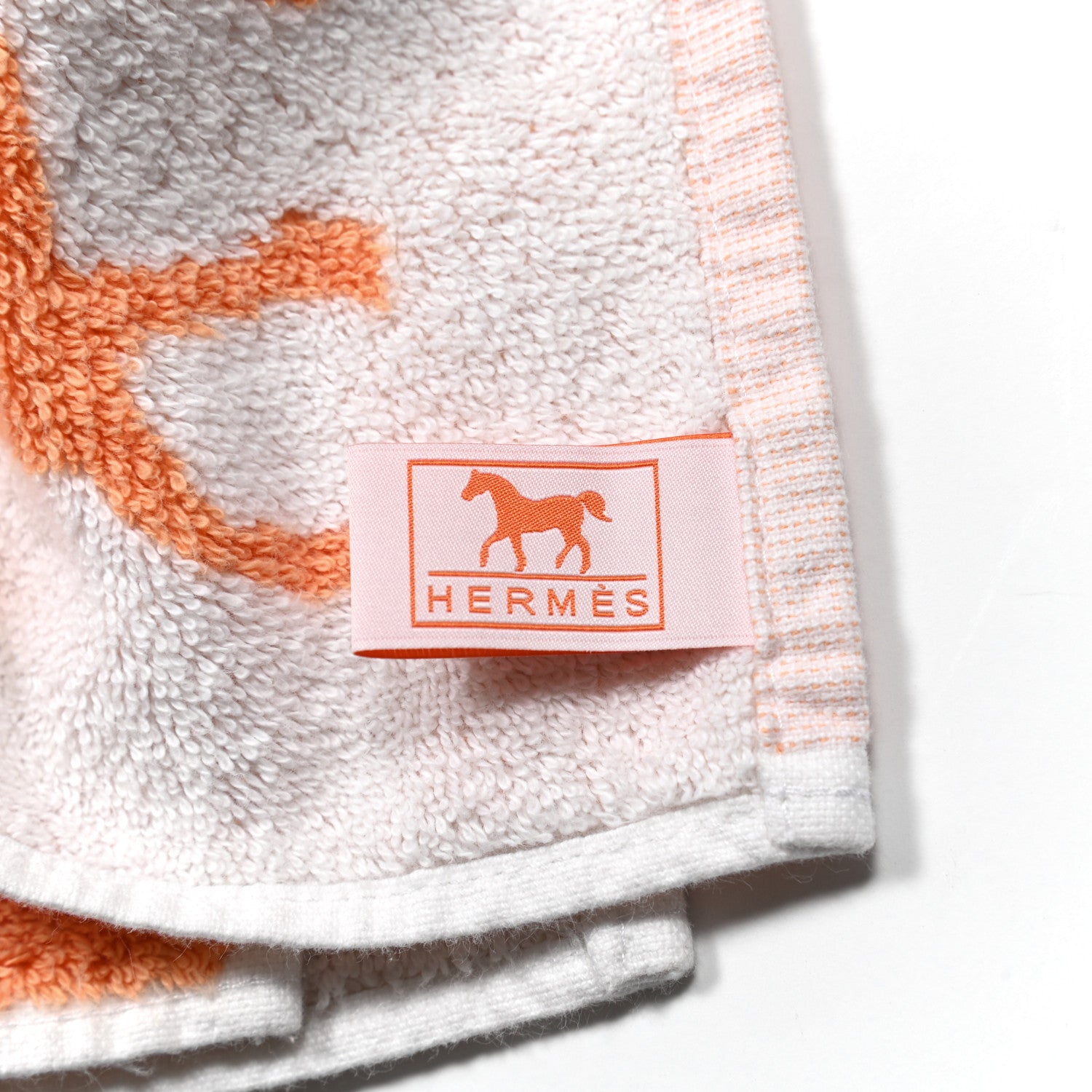 Hermes Cotton Cavalcolor Bath Towel Rose Petale 4 of 5