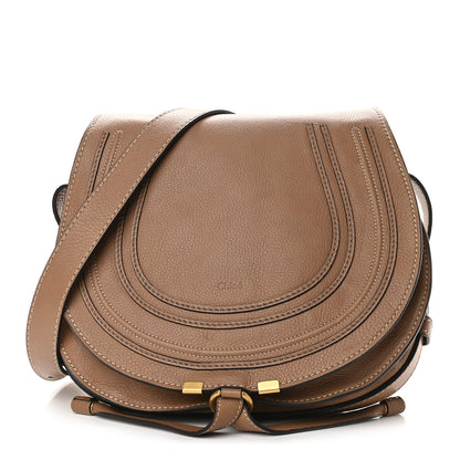 Chloe Calfskin Medium Marcie Round Crossbody Bag Nut 1 of 10