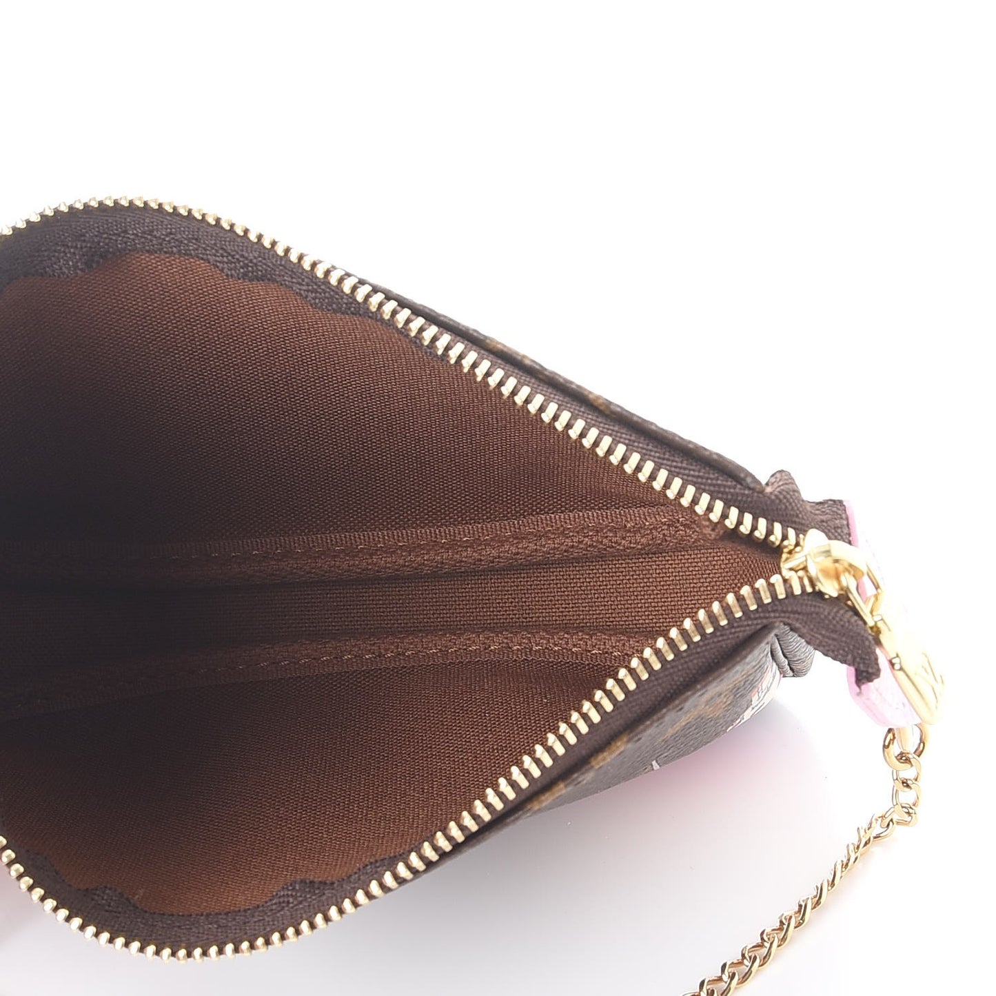 Monogram 2016 Christmas Animation Mini Pochette Accessories Rose Ballerine