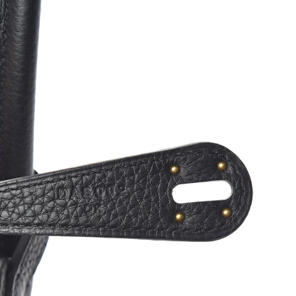 Hermes Taurillon Clemence Lindy 26 Black 7 of 11