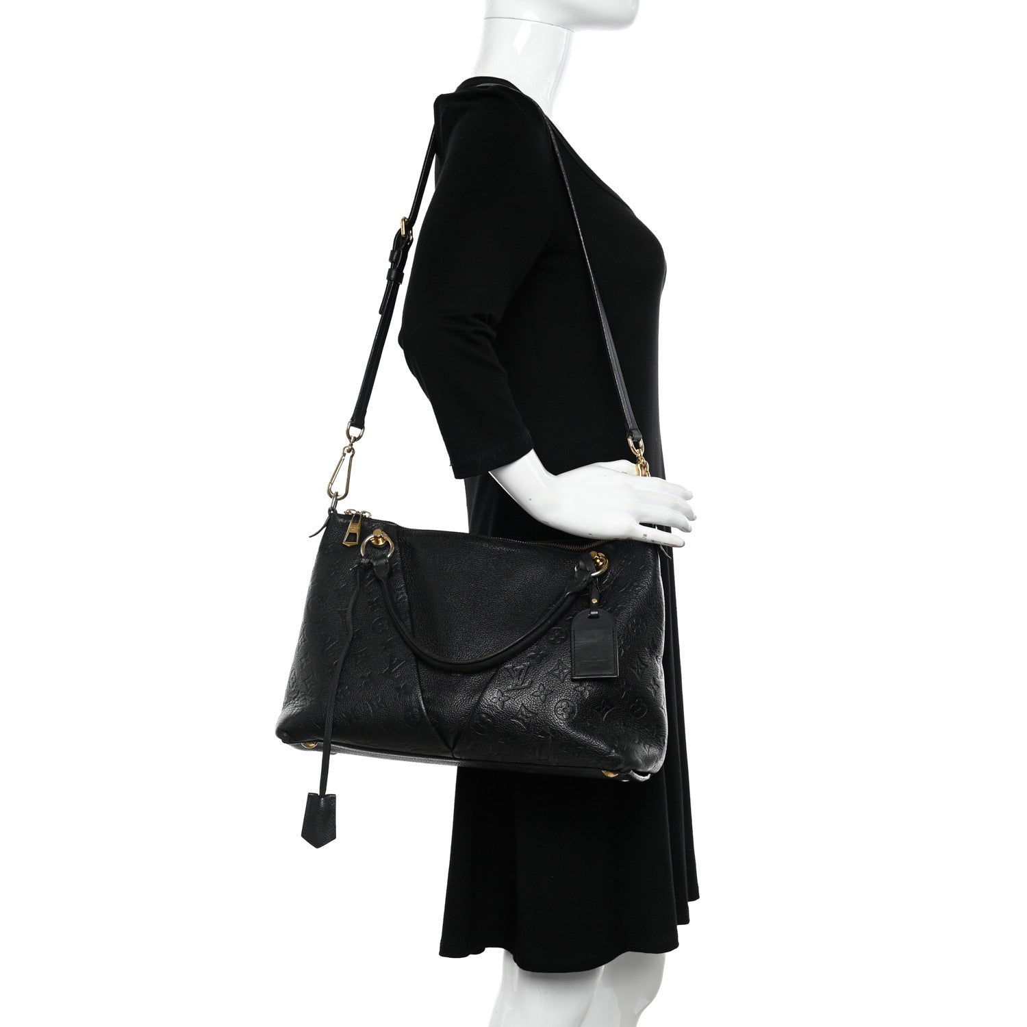 Louis Vuitton Empreinte V Tote MM Black 2 of 17