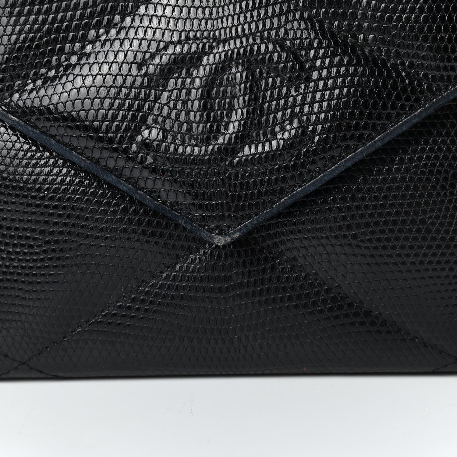 Chanel Lizard Quilted CC Single Flap Bag Black 12 of 12