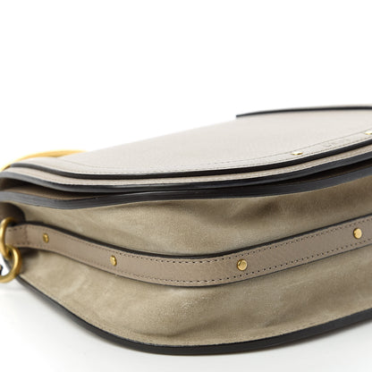 Chloe Calfskin Suede Medium Nile Bracelet Bag Motty Grey 6 of 10