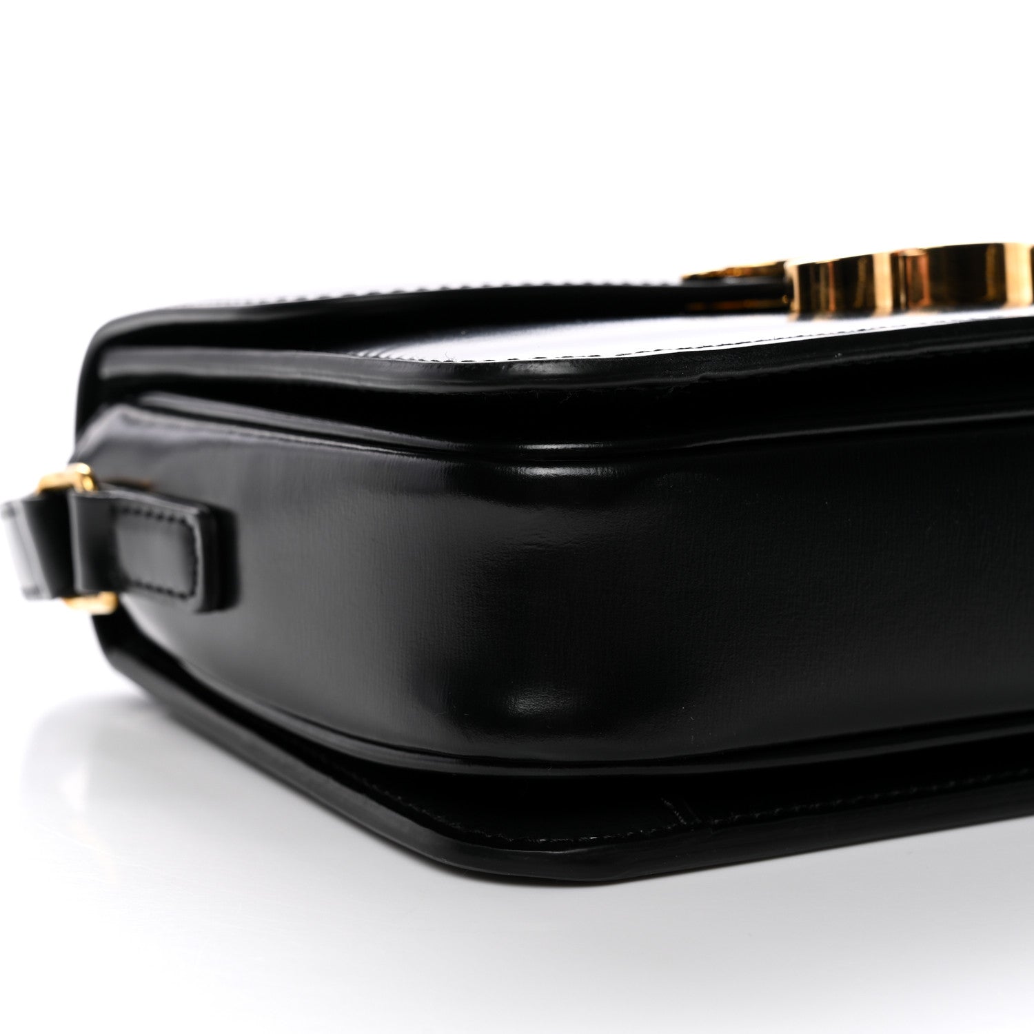 Celine Shiny Calfskin Teen Triomphe Black 9 of 10