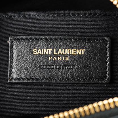 Saint Laurent Calfskin Small Emmanuelle Fringed Hobo Black 6 of 7