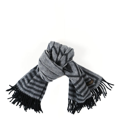 Louis Vuitton Lambswool Cashmere Karakoram Scarf Grey 1 of 3