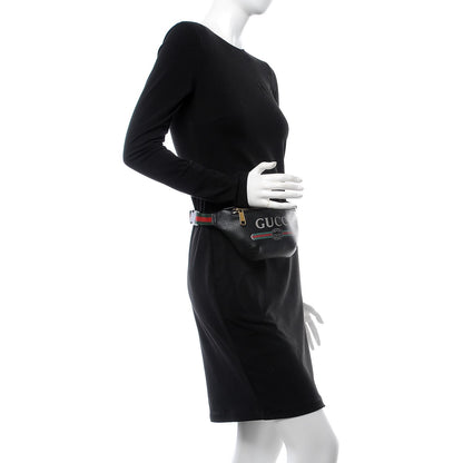 Gucci Grained Calfskin Small Logo Belt Bag Black 2 of 7