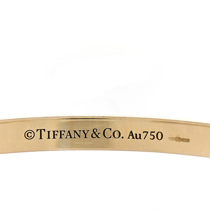 Tiffany 18K Yellow Gold Narrow Diamond Point Cuff Bracelet 4 of 4