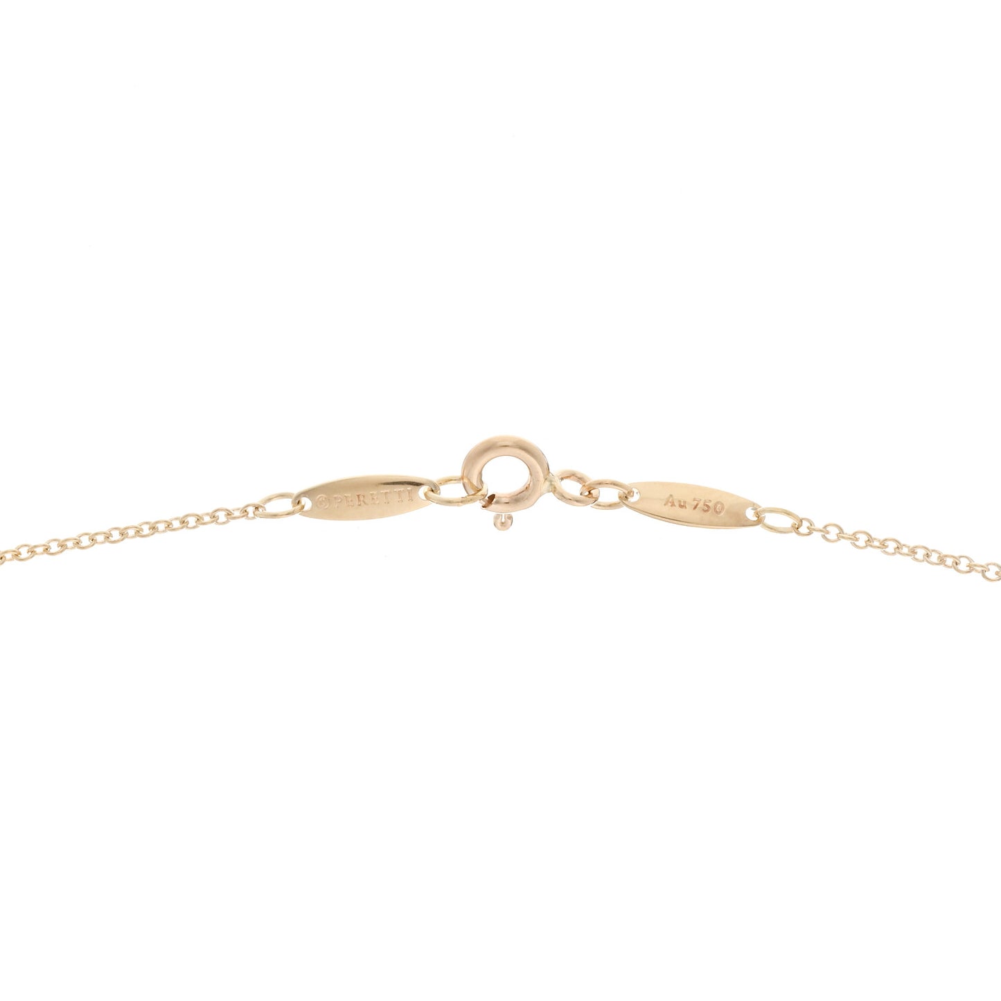 18K Yellow Gold 9mm Elsa Peretti Bean Pendant Necklace