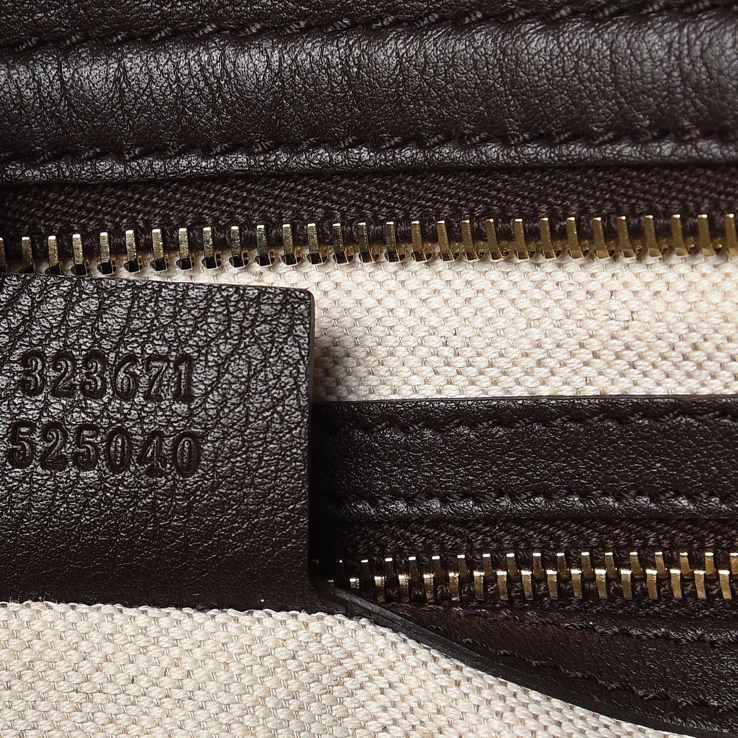 Guccissima Medium Bree Zippered Tote Chocolate