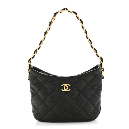 Chanel Lambskin Quilted CC Links Hobo Black 1 of 13