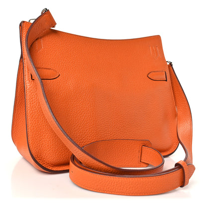 Hermes Taurillon Clemence Jypsiere 28 Orange 3 of 10