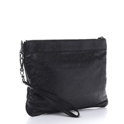 Balenciaga Agneau Classic Hardware Flat Handle Clutch Black 3 of 10