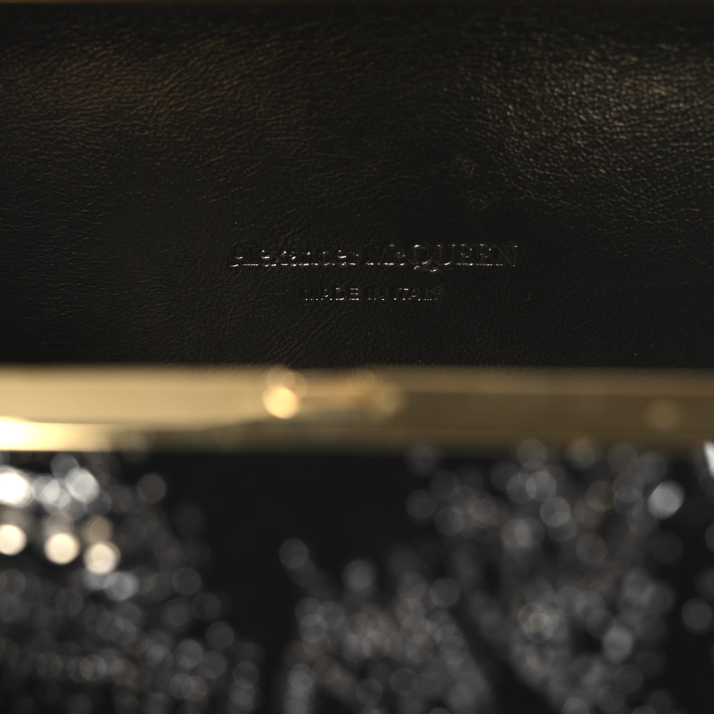 Suede Embroidered Knuckle Box Clutch Black