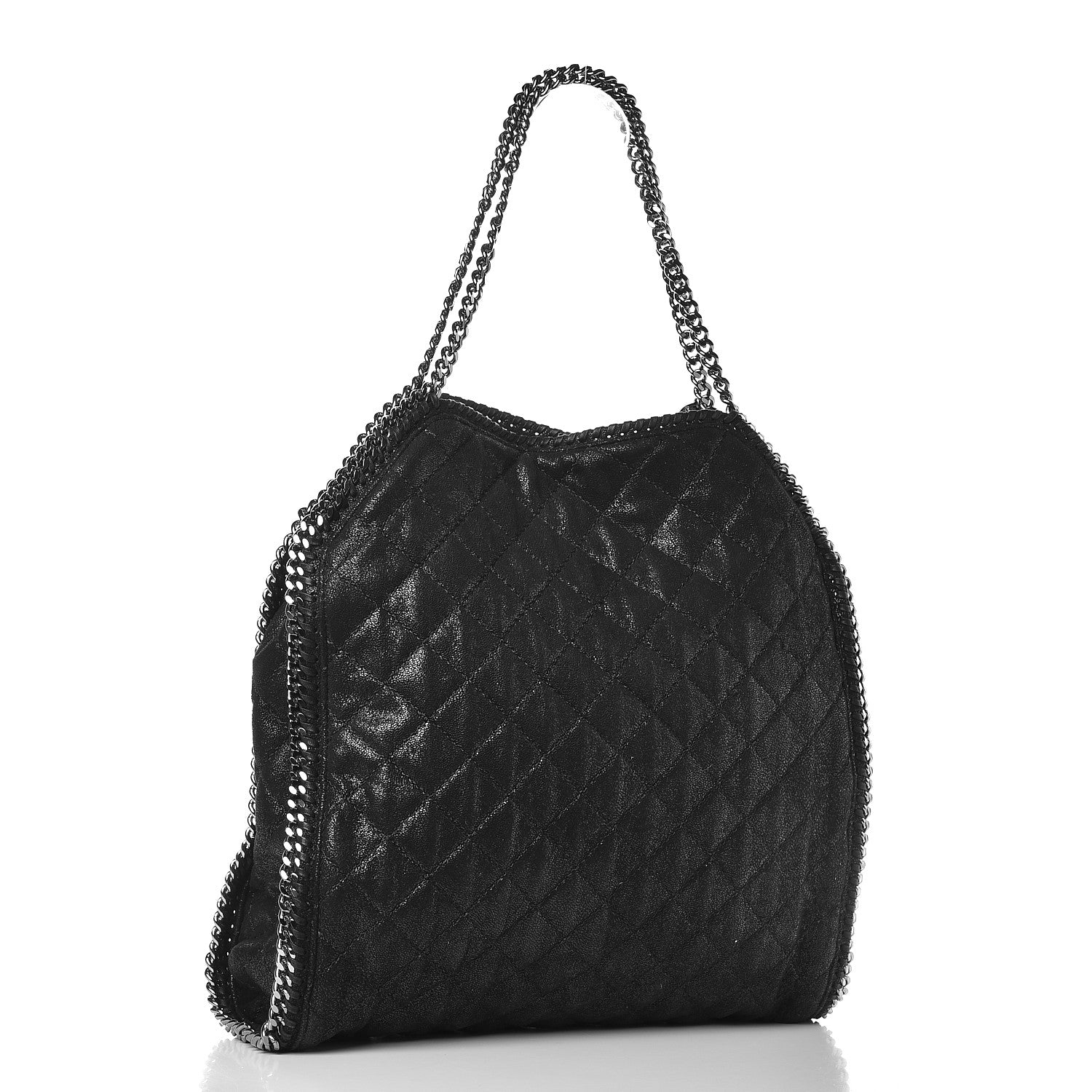 Stella McCartney Shaggy Deer Quilted Big Falabella Black 3 of 8