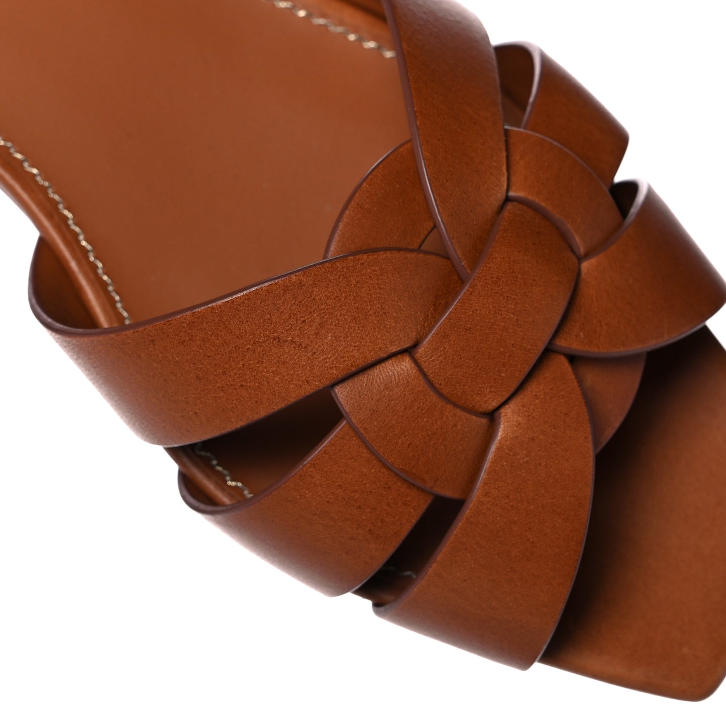 Calfskin Tribute 05 Slide Sandals 37 Amber