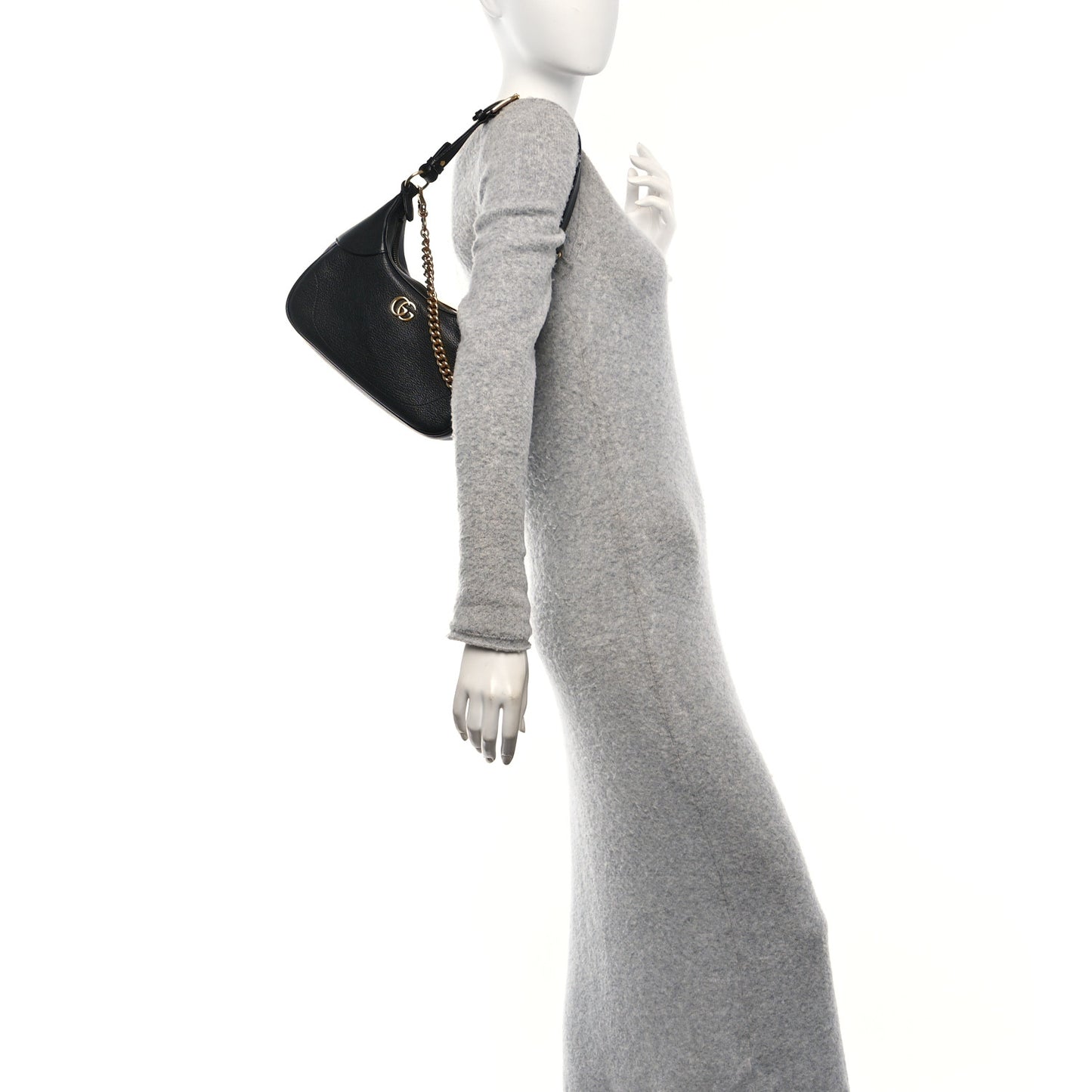 Goatskin Small Aphrodite Shoulder Bag Black