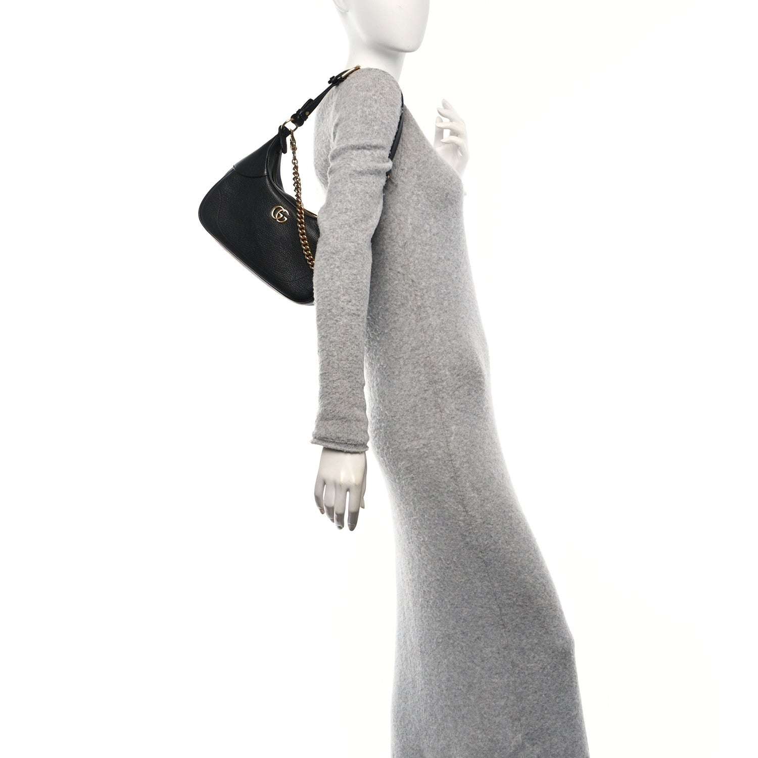 Gucci Goatskin Small Aphrodite Shoulder Bag Black 2 of 11