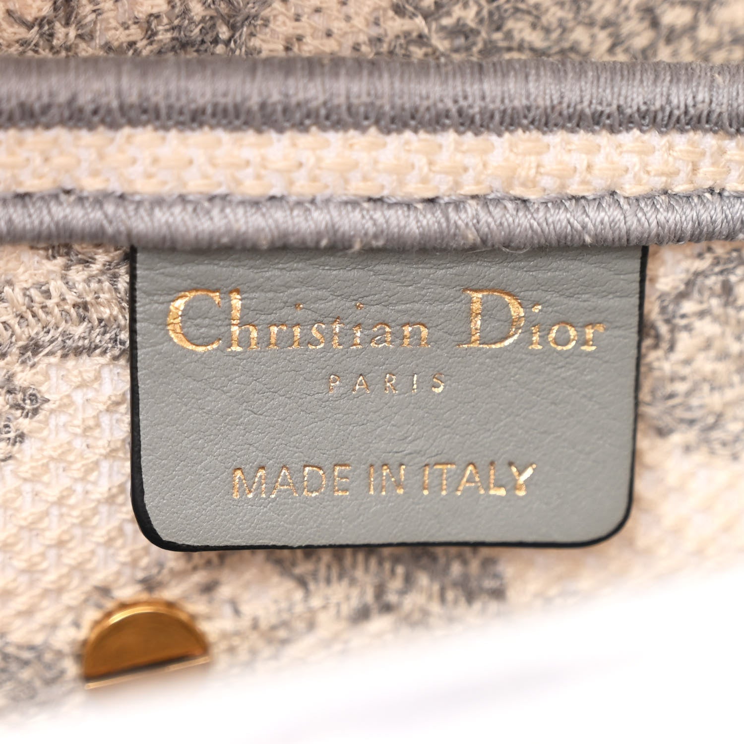 Christian Dior Canvas Embroidered Toile de Jouy Saddle Bag Gray 6 of 10