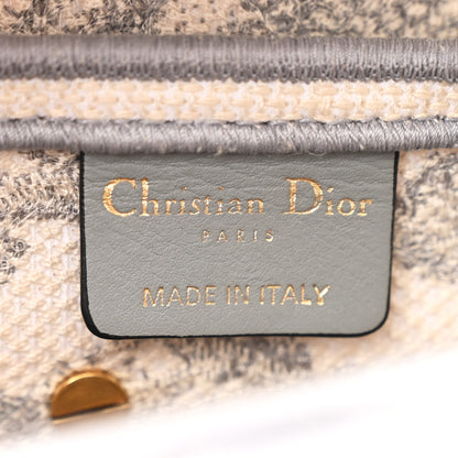 Christian Dior Canvas Embroidered Toile de Jouy Saddle Bag Gray 6 of 10