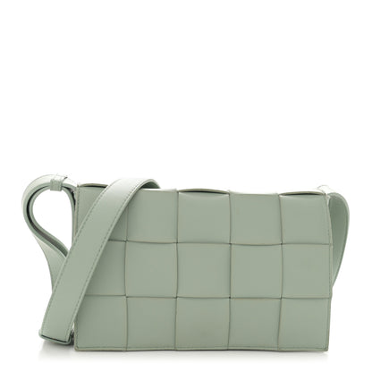 Bottega Veneta Lambskin Maxi Intrecciato Cassette Crossbody Bag New Sauge 1 of 12