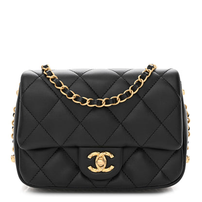 Chanel Lambskin Quilted CC Small Dynasty Flap Black 1 of 12