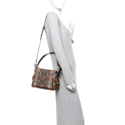 Chloe Calfskin Snakeskin Embossed Small Roy Bag Multicolor 2 of 9