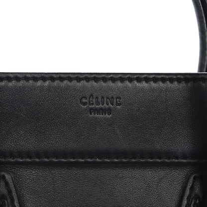 Celine Smooth Calfskin Medium Phantom Luggage Black 7 of 8