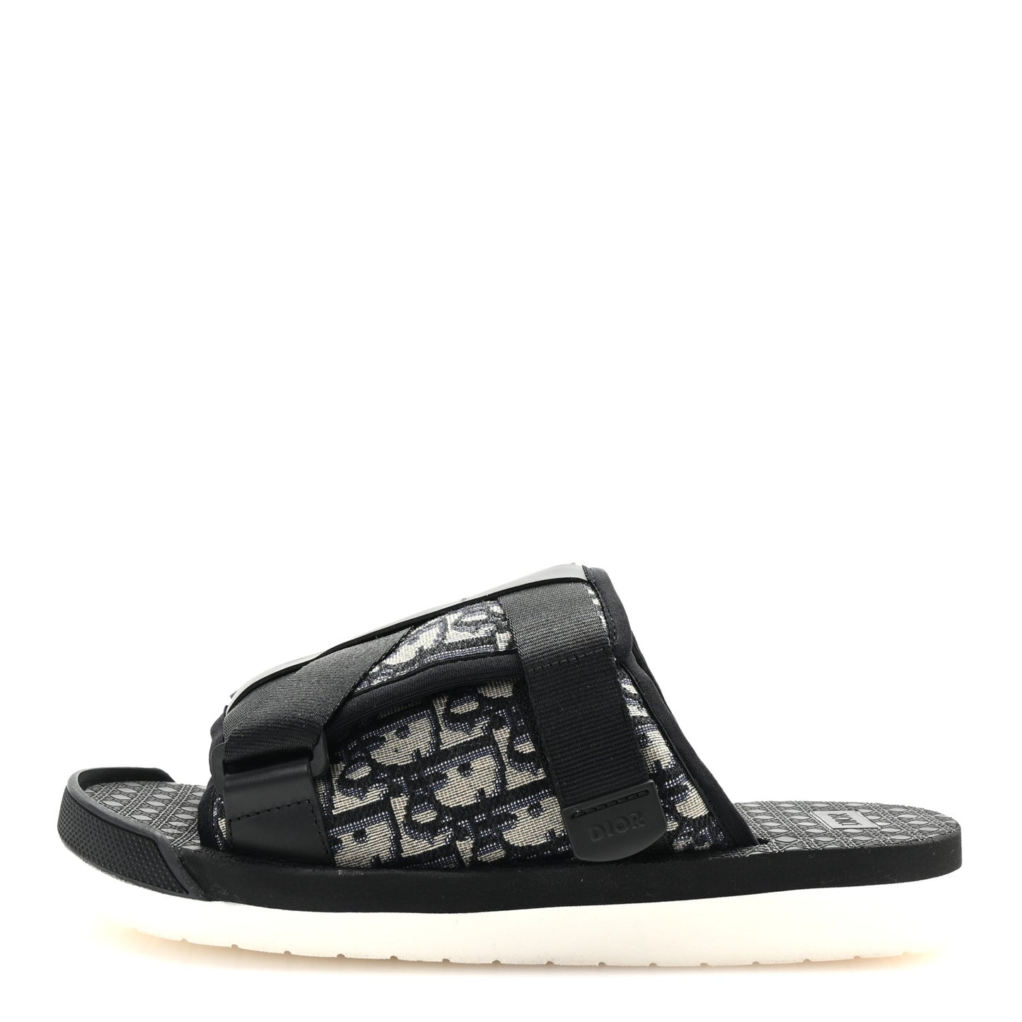 Oblique Jacquard Mens Alpha Sandals 41 Beige Black