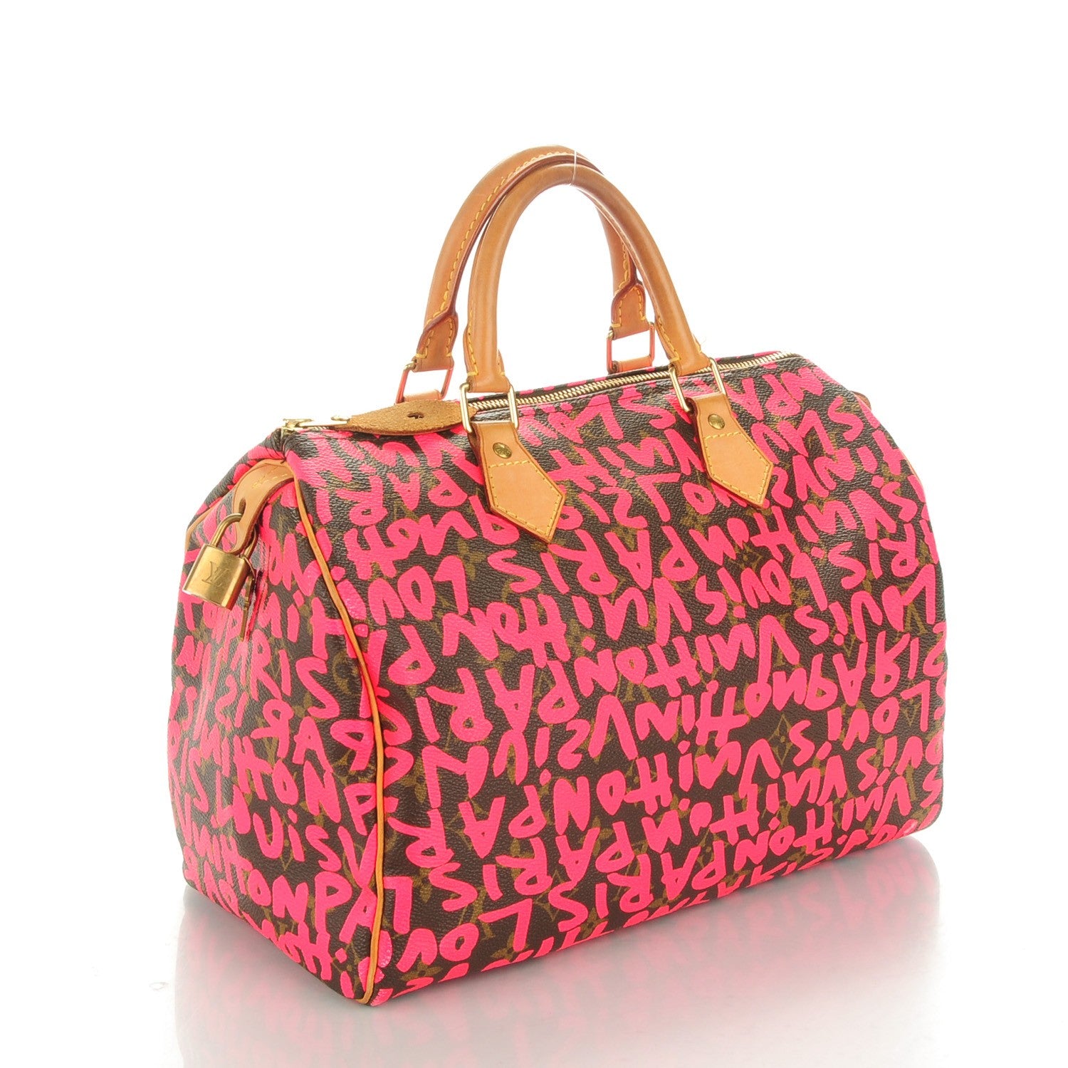 Louis Vuitton Monogram Graffiti Speedy 30 Fuchsia 3 of 8