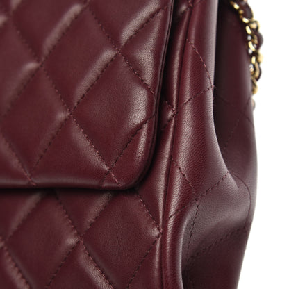 Chanel Lambskin Quilted Clutch With Chain Flap Bordeaux 11 of 16
