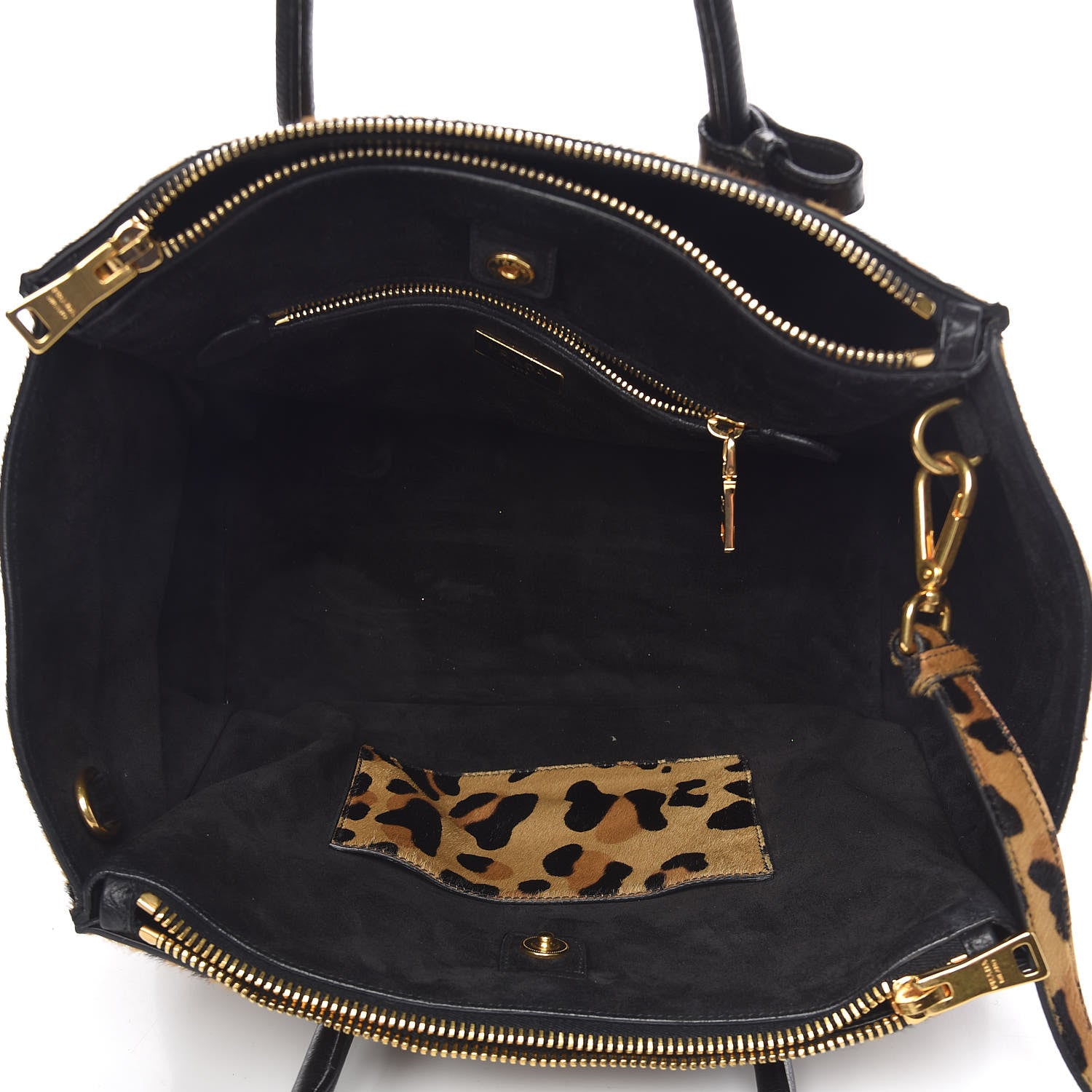 Prada Cavallino Leopard Print Twin Pocket Tote 5 of 11