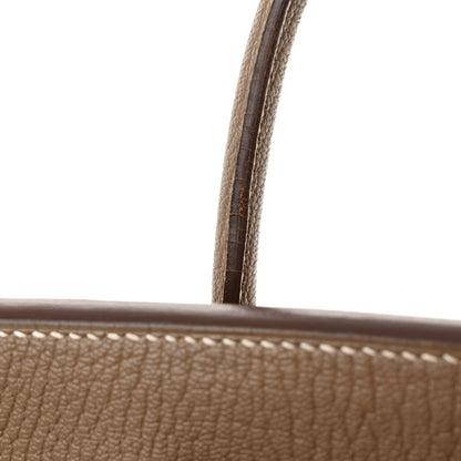 Hermes Chevre De Coromandel HAC Birkin 28 Etoupe 13 of 16