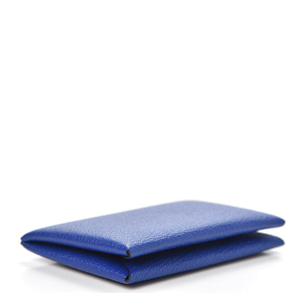 Hermes Chevre Mysore Calvi Card Case Bleu Electrique 4 of 8