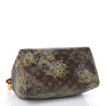 Louis Vuitton Monogram Dentelle Speedy 30 Gold 4 of 15