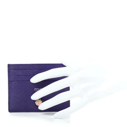 Fendi Vitello Elite Flowerland Card Holder Purple Rain Multicolor 2 of 7