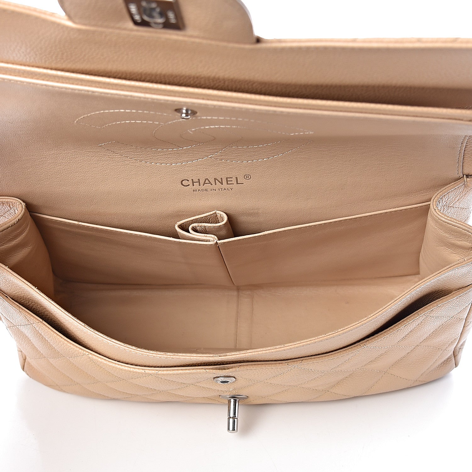 Chanel Caviar Quilted Jumbo Double Flap Beige Clair 5 of 14