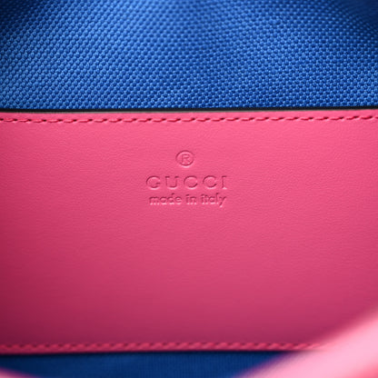 Gucci Calfskin GG Tennis Bi-Color Embossed Mini Duffle Bag Modern Fucsia Modern Blue 6 of 11