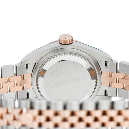 Rolex Stainless Steel 18K Everose Gold Diamond Mother of Pearl 28mm Oyster Perpetual Datejust Watch 279171 4 of 5