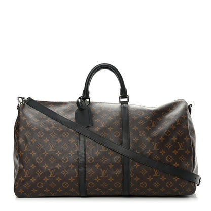 Louis Vuitton Monogram Macassar Keepall Bandouliere 55 1 of 18