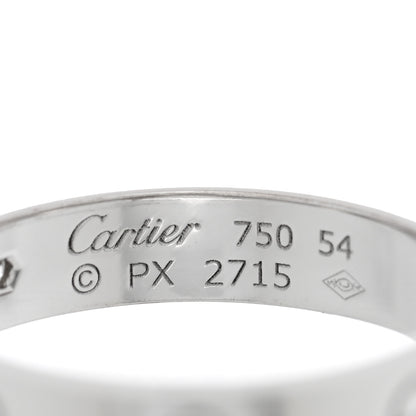 Cartier 18K White Gold Diamond 4mm LOVE Wedding Band Ring 54 7 4 of 4