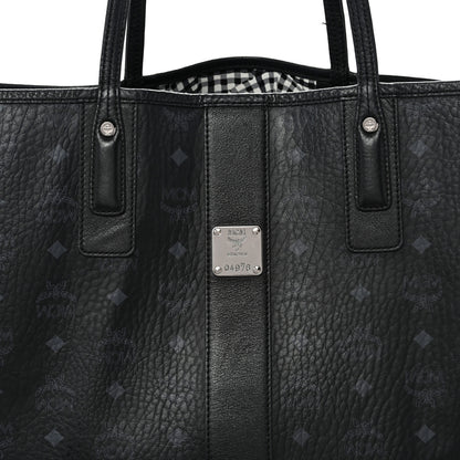 MCM Visetos Large Liz Reversible Shopper Tote Black 10 of 19
