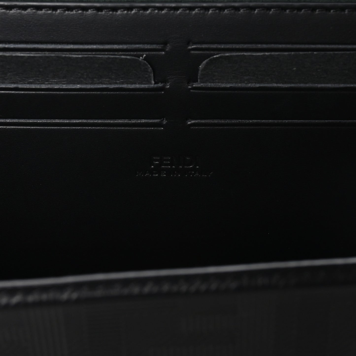 Vitello King FF Lines Embossed Baguette Soft Trunk Black