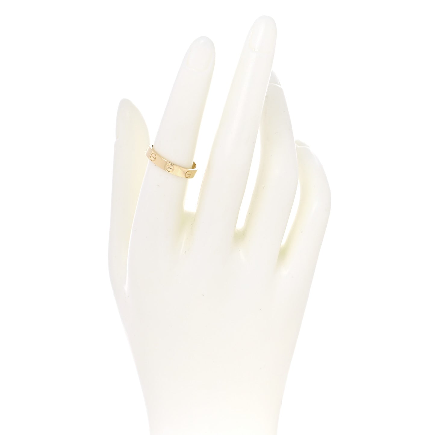 18K Yellow Gold 3.5mm LOVE Wedding Band Ring 54 6.75