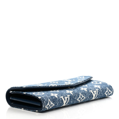 Louis Vuitton Monogram Jacquard Denim Sarah Wallet Bleu 4 of 8