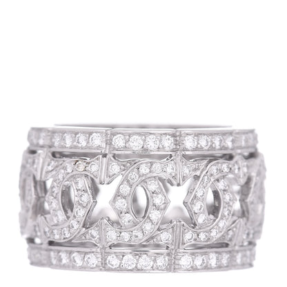 Cartier 18K White Gold Diamond Entrelaces Ring 53 6.25 3 of 5
