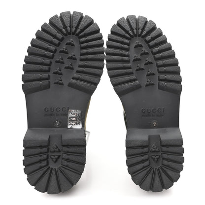 Gucci Suede Womens Horsebit Platform Mules 36 Dark Green 6 of 11